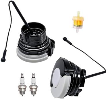 Imagem de Rebuiman 0000-350-0526 Tampa de combustível com tampa de óleo adequada para motosserras Stihl MS171 MS181 MS210 MS230 MS 240 MS250, substitui # 0000-350-0525