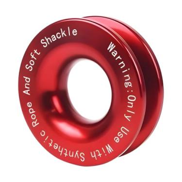 Imagem de Osilly Anel de recuperação de guincho de carro, anel de reboque de polia de bloco de agarrar de liga de alumínio resistente, acessórios do sistema de polia de recuperação, universal para ATV UTV SUV