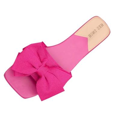 Imagem de Sapato feminino de cano baixo sem cadarço, casual, confortável para usar na primavera e verão, Rosa choque, 34