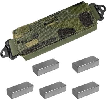 Imagem de ACTIONUNION Bolsa de contrapeso para capacete tático Airsoft NVG com cinco blocos de contador para OPS Core Fast BJ PJ MH (GCP)