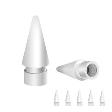 Imagem de Kit 5 Pontas Ponteira Substituição Compatível Apple Pencil 1 e 2 Geração Caneta (Hard)