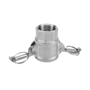 Imagem de Acoplamento Rápido de Aço Inoxidável 304 Tipo D Chave Roscada Tipo União Fio Interno Rosca Interna de Alta Pressão Tipo de Encaixe Direto (DN20)