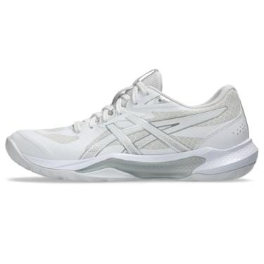 Imagem de ASICS Tênis feminino de vôlei Gel-Tactic 13, Branco/prata pura, 40