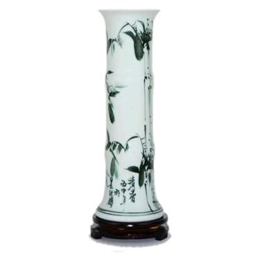 Imagem de Vaso decorativo de cerâmica base de artesanato cilíndrico planta hidropônica pode ser colocado no quarto de hotel para decoração de casa com flores