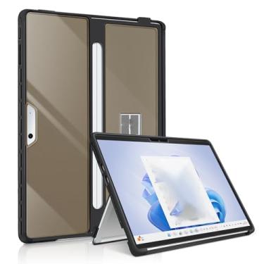 Imagem de Capa para Surface Pro 11, capa com teclado TPU com suporte para caneta, proteção de cobertura total, ajuste em vários ângulos, para Surface Pro 10/para Surface Pro 9/para Surface Pro 8 de 13 polegadas