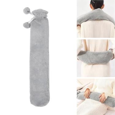 Imagem de Depisuta Garrafa de água Quente, Bolsa de água Quente à Prova de Vazamento de 1100ml Com Capa de Pelúcia para Cólicas, Alívio da Dor de Compressão, Pés Corporais, Terapias Quentes,