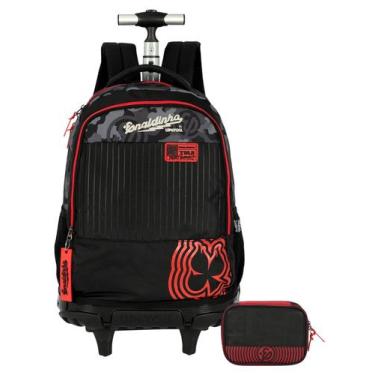 Imagem de Kit Escolar Enaldinho Mochila Rodinha + Estojo Box Original - Luxcel, 