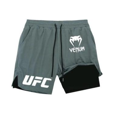 Imagem de Shorts De Treino Esportivos Masculinos De Secagem Rápida Com Camada Du