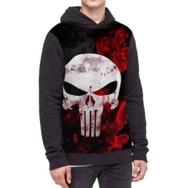 Imagem de Moletom Com Capuz O Justiceiro Punisher  Ref:263, Preto, G