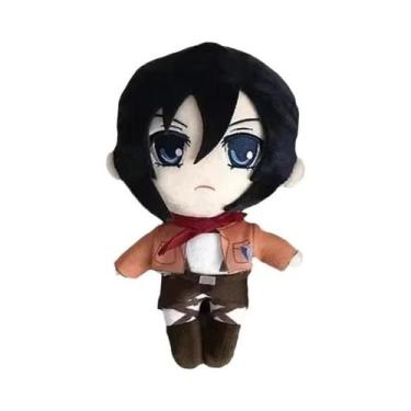 Imagem de Brinquedos De Pelúcia Kawaii Attack on Titan, Levi, Eren, Mikasa, Pres