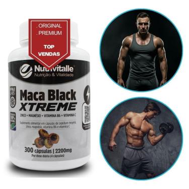 Imagem de Raiz Peruana Nutrivitalle Black Xtreme Zinco Magnésio Vit B6 Vit C PréHormonal 2200mg Original-Unissex