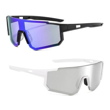 Imagem de 2 Óculos De Sol Esportivo Corrida Bike MTB Volei De Praia UV-Unissex