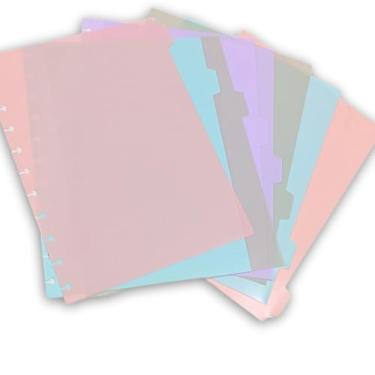 Imagem de Kit 8 Divisórias Caderno Inteligente Grande Plástico 11 Furo