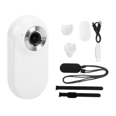 Imagem de Diydeg Mini Câmera Corporal 1080P, Câmera de Ação de Polegar Vestível de 128 GB, Gravador de Vídeo Portátil para Segurança, Trabalho, Guarda, Viagens, Esportes (preto) (Branco)