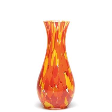 Imagem de Vaso 83 Multicor Amarelo, Laranja e Coral Murano Cristais Cadoro