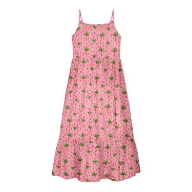 Imagem de Vestido Alcinha Infantil Menina Tropical Rosa Alakazoo-Feminino