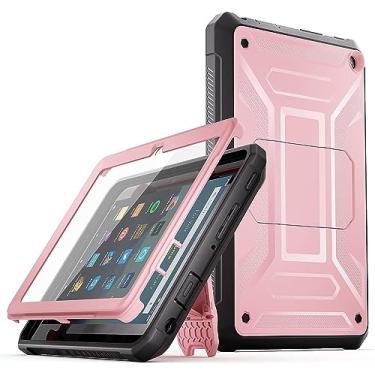 Imagem de Capa de tablet para tablets de 11 polegadas lançado em 2023, não serve para tablets iPad TCL de 11 polegadas, capa infantil leve à prova de choque com suporte protetor de tela - rosa