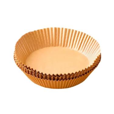 Imagem de Forma de Papel Redonda Descartável para Air Fryer – 50 Peças de 16CM, Praticidade e Sabor Sem Desperdício