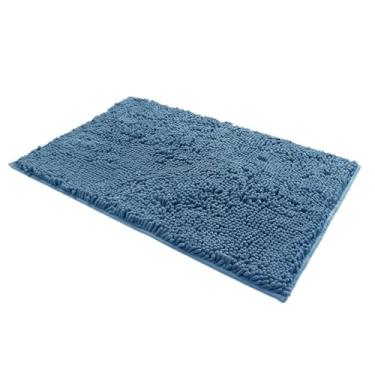Imagem de Almofada de chuveiro quadrada absorvente macia universal, almofada de chuveiro de canto lavável chuveiros quadrados (retangular) tapete de banheiro (verde, 30 x 50 cm)