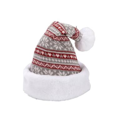Imagem de Chapéu de Natal de lã tricotado 30 * 40 cm chapéu de inverno adulto decoração atmosfera de Natal layout (2 peças, tipo a)