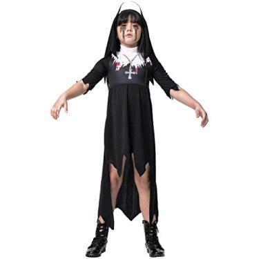 Imagem de Fantasia Freira Do Mal Infantil De Halloween Completa (M 5 a 8)
