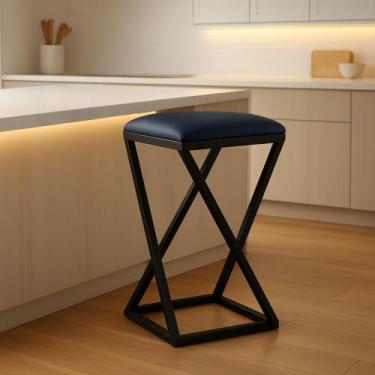 Imagem de Banqueta Banco Banquinho Baixa 50 cm Cozinha Balcão material sintético