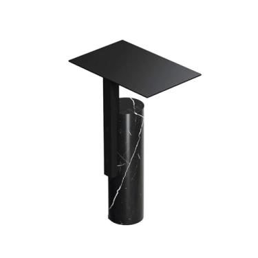 Imagem de Mesa de centro pequena moderna, lateral móvel simples, redondo, aparador de sofá de formato único, canto de cabeceira simples