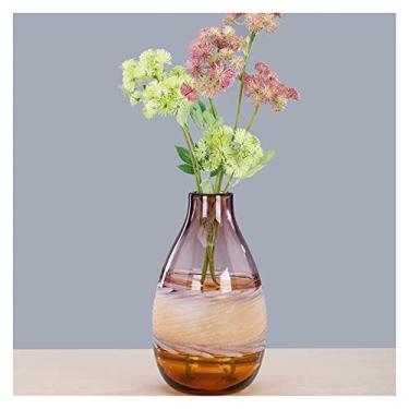 Imagem de Vaso Morandi moderno, luz de vidro, decoração luxuosa, sala de estar, padrão de flor, quarto, estilo europeu, criativo, moderno, simples, decoração macia centros de mesa (médio)