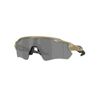 Imagem de Oakley Pacote de óculos de sol OO9208: OO 9208 RADAR EV PATH 9208G1 Matte Fern Terrazzo/Prizm preto polarizado policarbonato polarizado 38 mm e kit de acessórios de coleira preta pequena