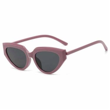 Imagem de Óculos de Sol Jelly Color Cat Eye Feminino Punk Masculino UV400 para Esportes ao Ar Livre, Corrida e Ciclismo, Roxo e Cinza