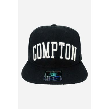 Imagem de Boné Compton Aba Reta Snapback Urban Preto-Unissex