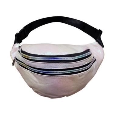 Imagem de Pochete Feminina Vinil Metalizada Holográfica Bolsos - Lika Bijuterias