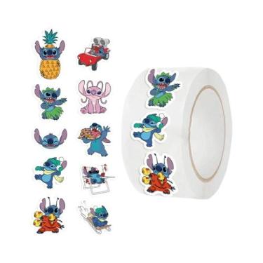 Imagem de Rolo De Adesivos Vibrantes Disney Stitch Com 500 Peças Para Scrapbooki