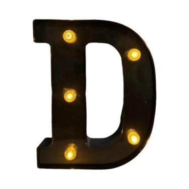 Imagem de Letras E Números De LED Pretos Iluminados Para Decoração De Casa, Bar,