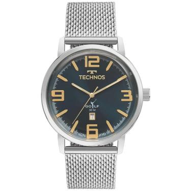Imagem de Relógio Technos Masculino Ref: 2115ubk/1a Golf Mesh Prateado