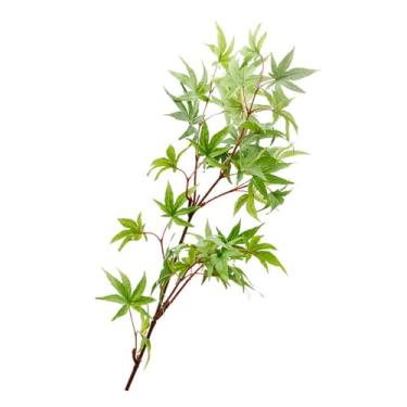 Imagem de GLOGLOW Planta Artificial Ramo de Folhas de Bordo Artificiais, 83 Cm de Comprimento, Tecido de Seda e Plástico, 34 Folhas, Design Realista para Decoração de Casa e Jardim Decoração Diária (Verde)