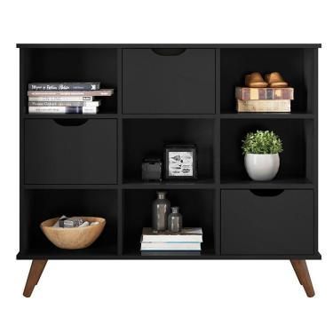 Imagem de Nicho Organizador C/ 3 Gavetas Q01 Preto/Preto