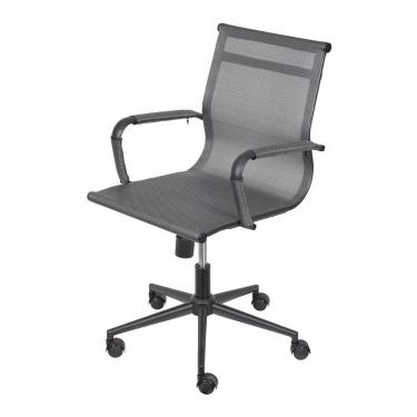 Imagem de Cadeira De Escritório Eames Dark Esteirinha Baixa Tela - Cinza