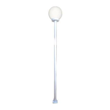 Imagem de Poste E Luminária Colonial Globo P De Jardim Branco 150Cm