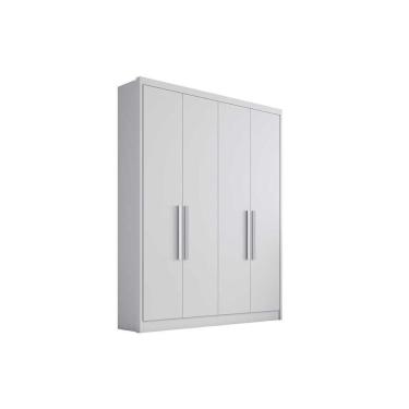 Imagem de Guarda Roupa Casal 4 Portas E 3 Gavetas Moderni Branco - Novo Horizonte