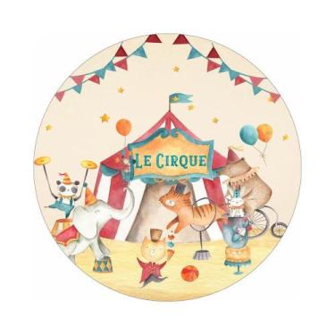 Imagem de Painel de Lona Redondo Circo Vintage Le Cirque - Fabrika de Festa, 120