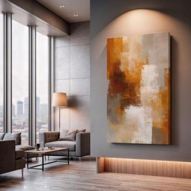 Imagem de Quadros Decorativos Manchas de Ouro 90x60 Moderno Luxo Sala Quarto Esc