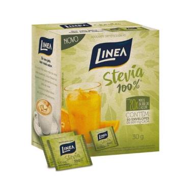 Imagem de Adocante Po Linea Stevia  100%  50 Envelopes 600mg