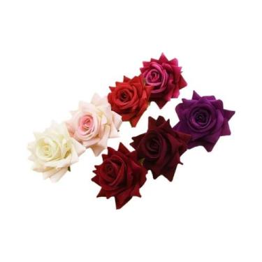 Imagem de Rosas Vermelhas Flores Artificiais 510PCS Decoração De Casamento E Cas