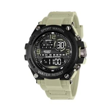 Imagem de Relógio Esportivo Digital À Prova d'Água Para Homens Com Cronômetro Lu