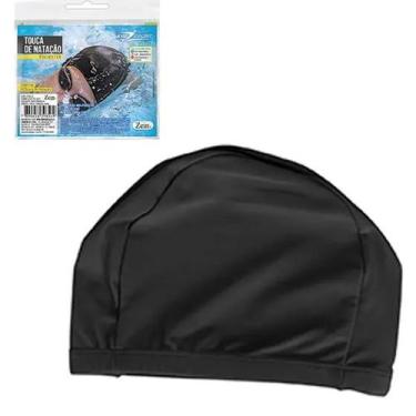 Imagem de Touca de Natação Hidroginástica Unissex Poliéster - Art Sport, Preto, 