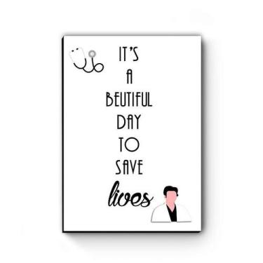 Imagem de Quadro decorativo MDF Greys Anatomy Lives - Artgeek
