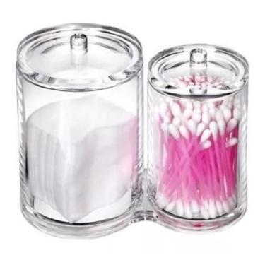 Imagem de Porta Algodão Cotonete Disco Organizador Acrílico Banheiro - PGB