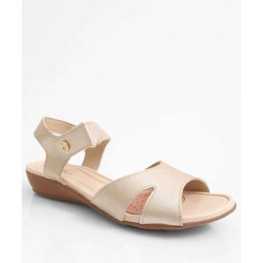 Imagem de Sandália Feminina Rasteira Tiras Modare Dourado-19103, Dourado, 36