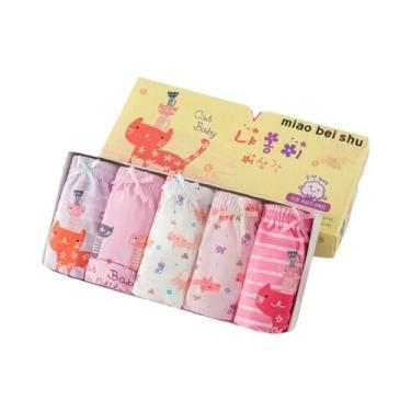 Imagem de Calcinhas De Algodão Para Meninas Com Estampa De Princesa, Conjunto De